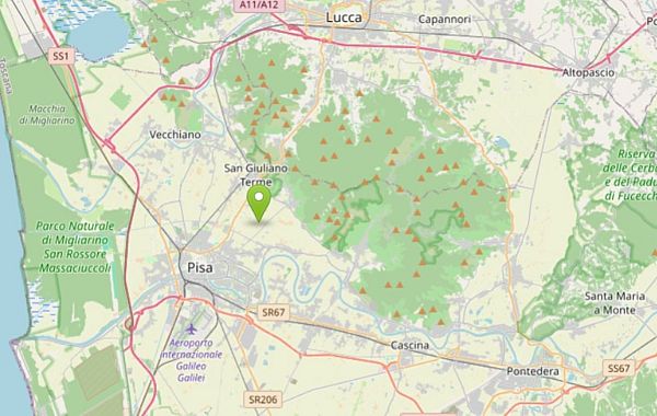 mappa epicentro san giuliano